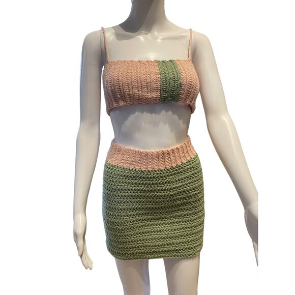 crochet tube top coachella boho beach festival small cottage retro 70's - Picture 4 of 5